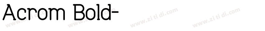 Acrom Bold字体转换